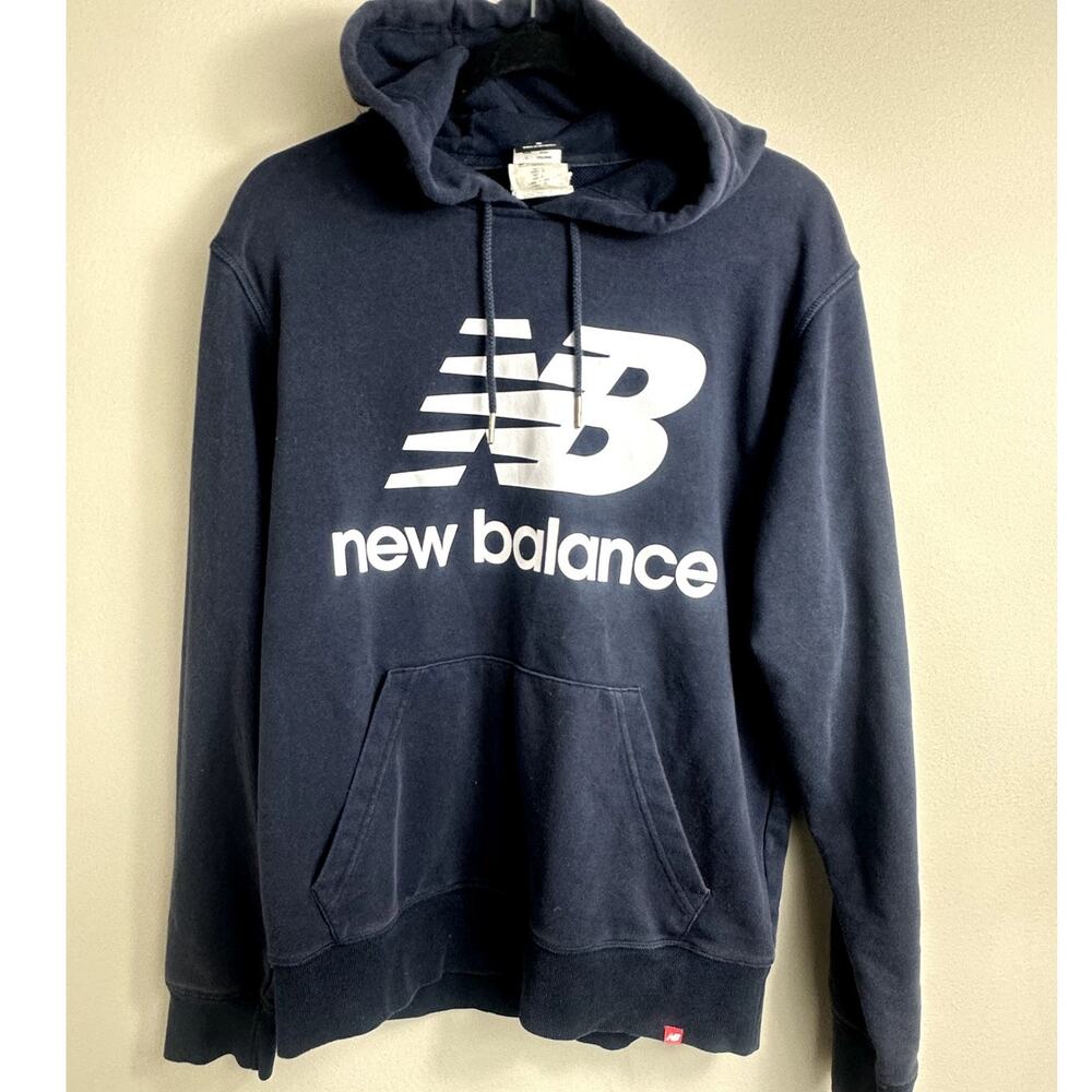 New Balance Logo Hoodie Navy/White‎ Size Medium